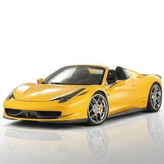 Ferrari 458 Spider in Geel