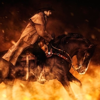 Rider In Firestorm