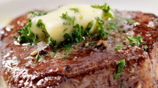 Proteinreiches Knoblauch-Steak