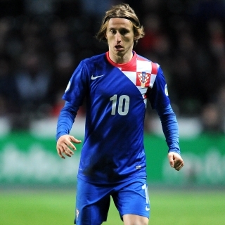 Croatias Luka Modric controls the ball