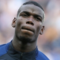 Frances Paul Pogba looks on during the anthem