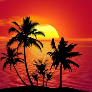Sonnenuntergang im Paradies