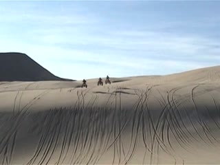 Impressionantes motociclistas da areia 