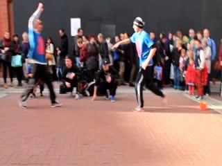 Performance de rua em Dublin