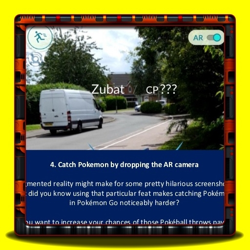 Pokemon Go - Catch Pokemon by dropping the AR camera