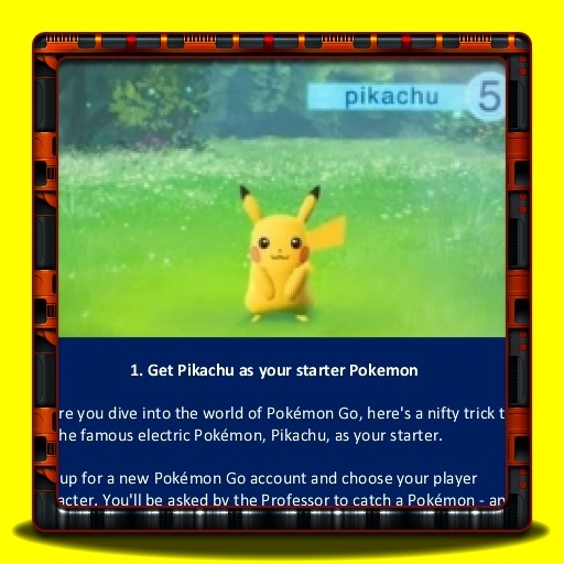 Pokemon Go - Get Pikachu as your starter Pokemon