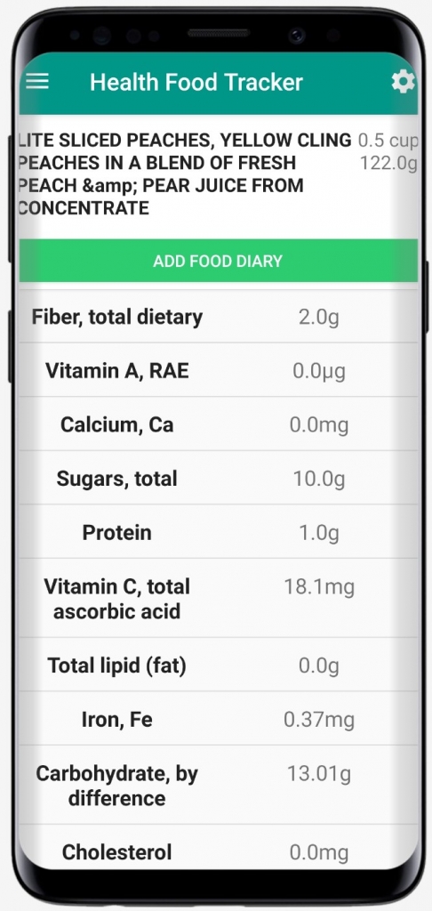 Health Food Tracker