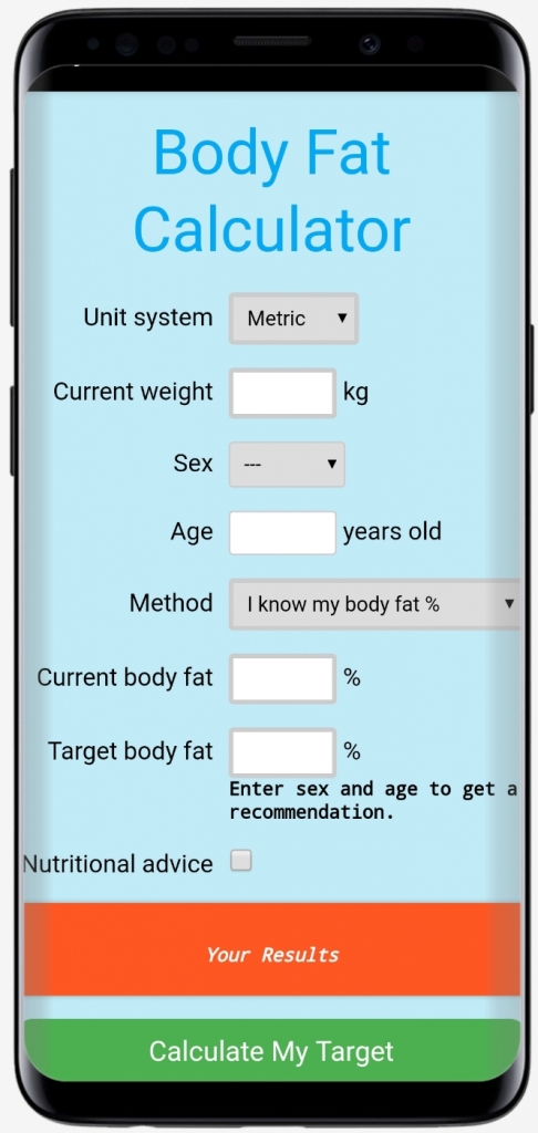 Body Fat Calculator