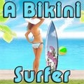 Eine Bikini Surferin
