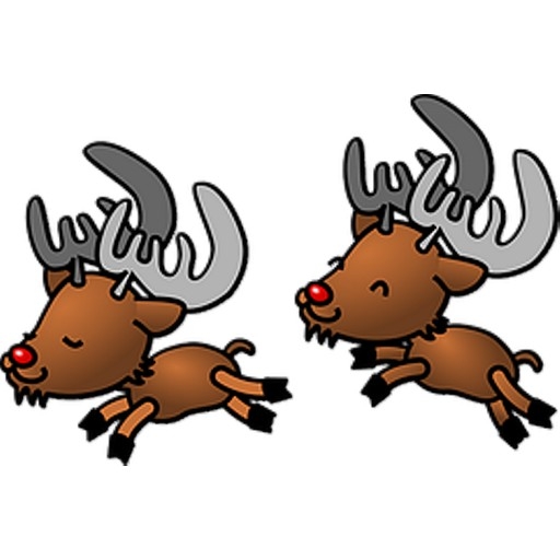 Leaping Reindeer Sticker