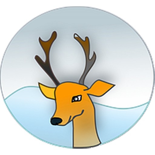 Reindeer Globe Sticker