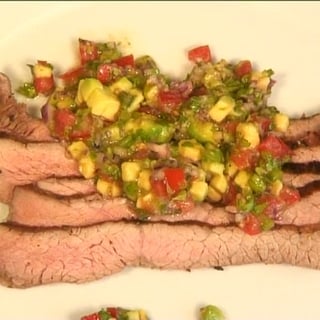 How To Make Barbecued Flank Steak And Salsa