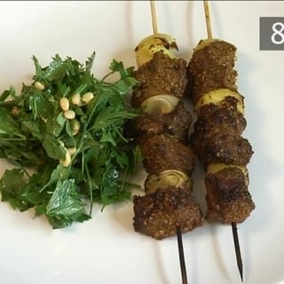 How To Make BBQ Beef Shish Kebab With Parsley Salad