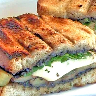 How To Make Barbecued Aubergine With Mozzarella And Tapenade Sandwich