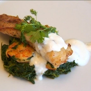 How To Make Monkfish With Spicy Prawns And Spinach