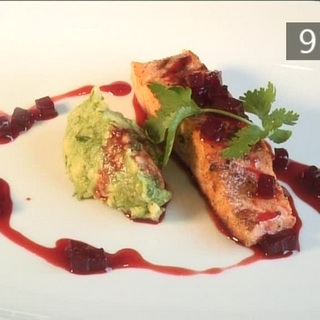 How To Make Seared Salmon With Avocado, Beetroot And Orange Sauce