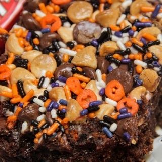 Halloween Pumpkin Brownies