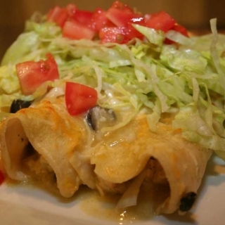 Green Chili Chicken Enchiladas