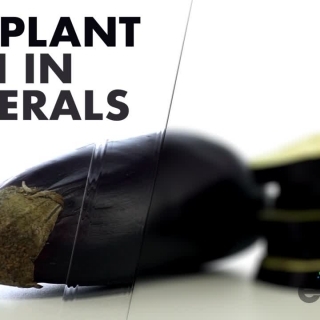 Eggplant, rich in minerals.