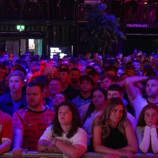 England fans react to Spain taking 1-0 Euro24 final lead