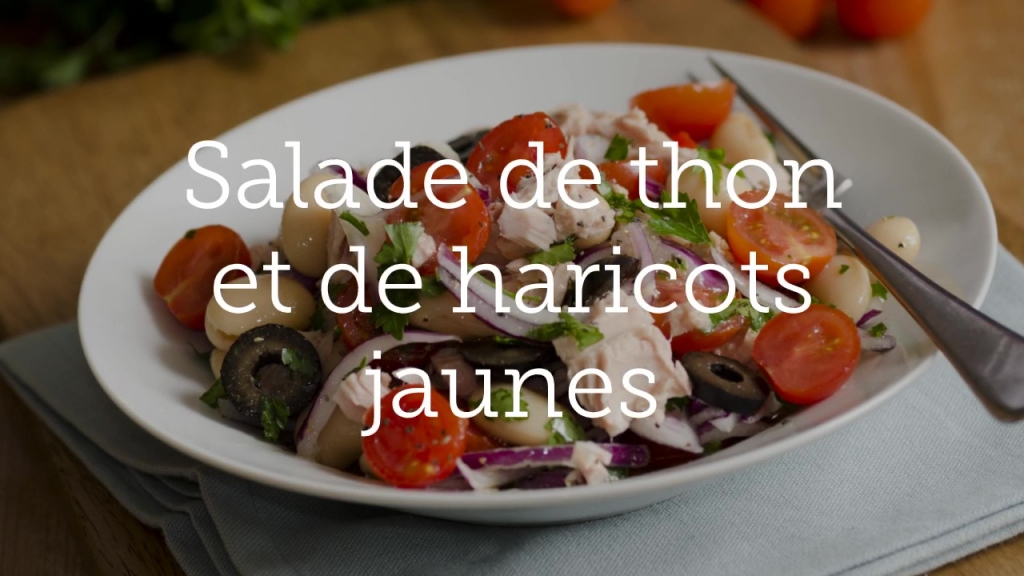 Salade de thon et de haricots jaunes