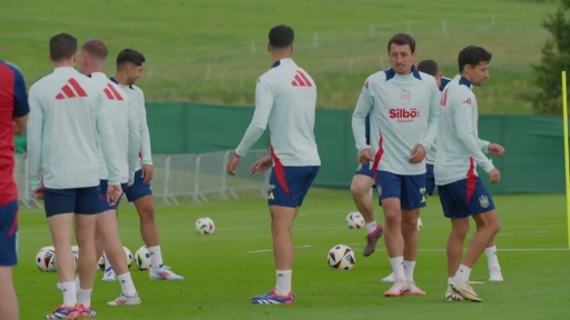 Spain training ahead of Germany quarter final