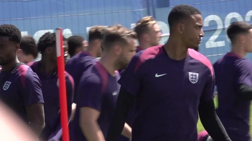 England full squad train ahead of Sunday's Euro 2024 final