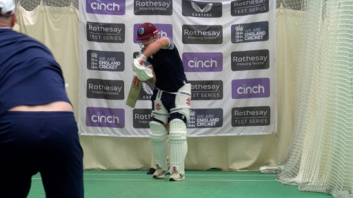 West Indies train indoors at Trent Bridge