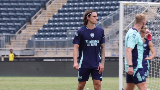 Arsenal training ahead of Liverpool pre season clash