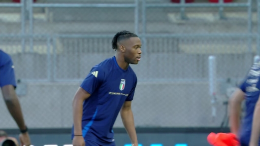 Italy train at Bozsik Aréna ahead of their Nation's League clash with Israel