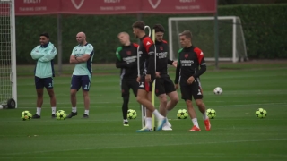 Arsenal final training session ahead of Champions League visit of Shakhtar Donetsk