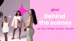 Behind the scenes on the Glow cover shoot
