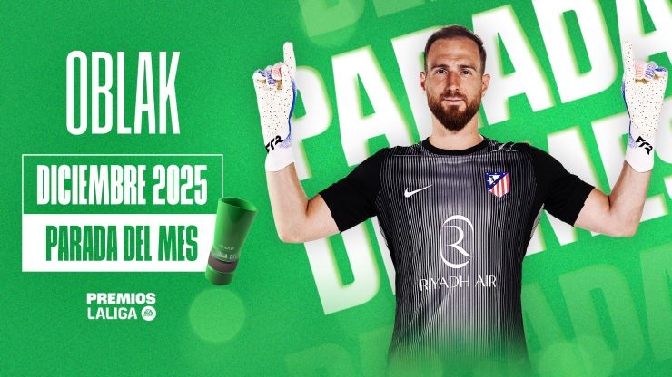 Jan Oblak wins LALIGA EA SPORTS Best Save of the Month award for December