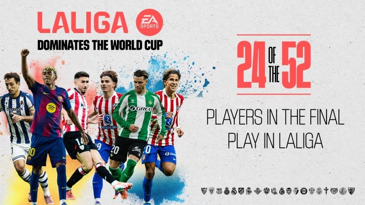 LALIGA dominates player representation in the World Cup final, with 24 of the 52 finalists