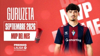 Jon Guruzeta named LALIGA HYPERMOTION Player of the Month for September