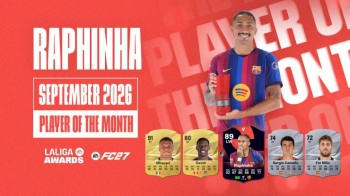 Raphinha, EA SPORTS LaLiga Player of the Month for September